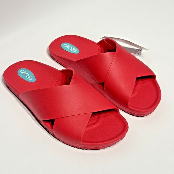 NWT Oka B Maxwell Slide Sandal Pink USA Made Recycled Materials Women's S (7-8) - Picture 4 of 11